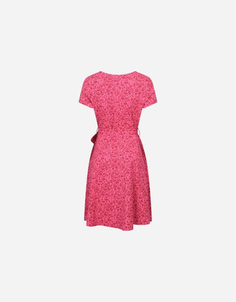 Womens/Ladies Santorini Flower Jersey Wrap Dress