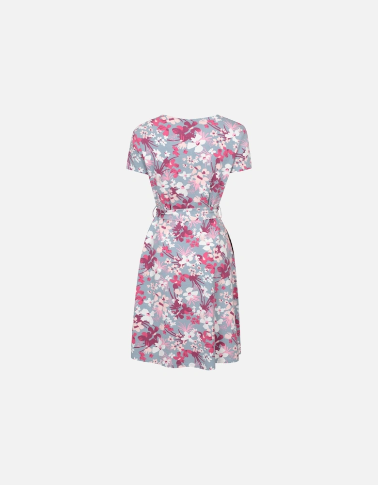 Womens/Ladies Santorini Cherry Blossom Jersey Wrap Dress