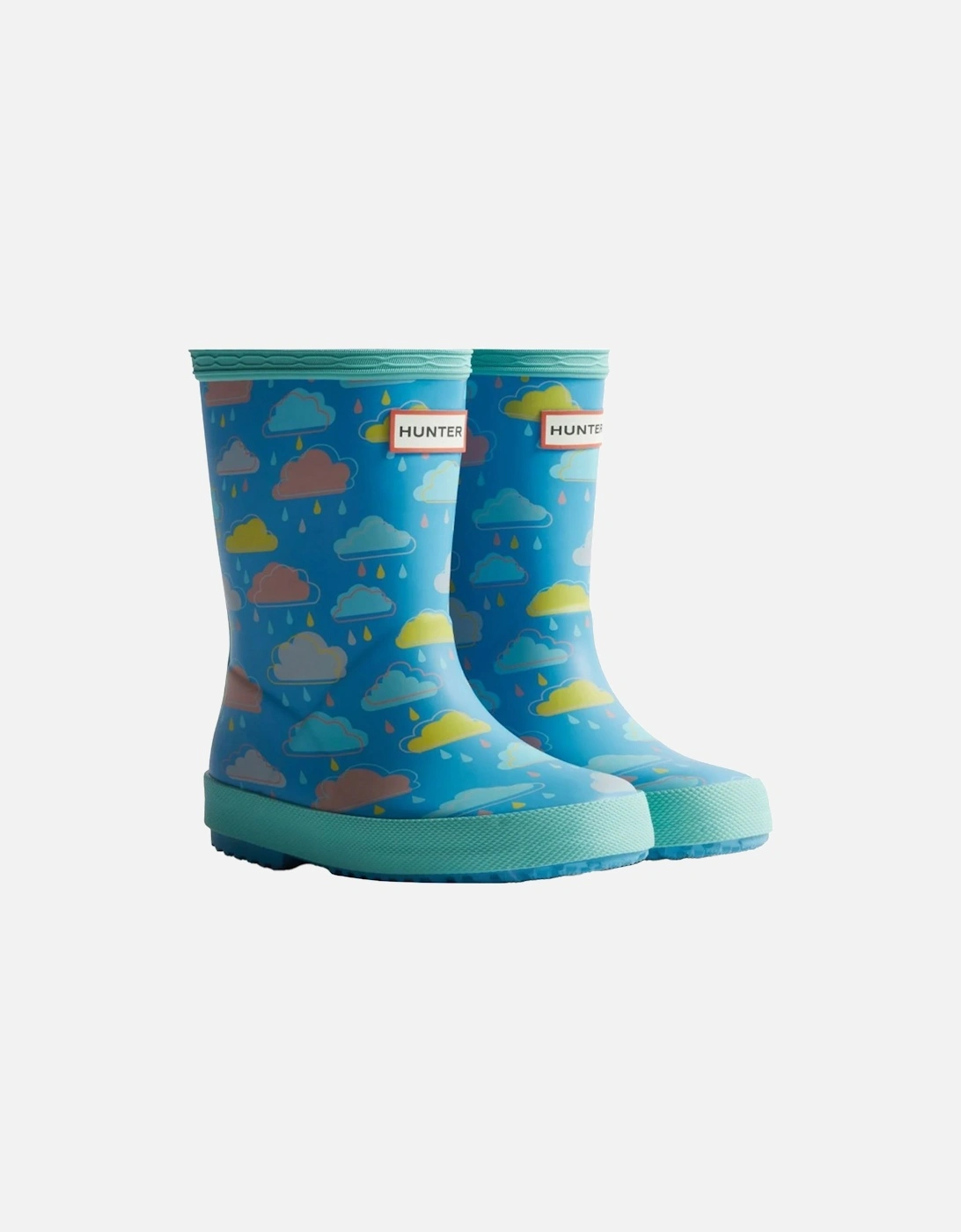 Childrens/Kids Rain Cloud Wellington Boots, 5 of 4