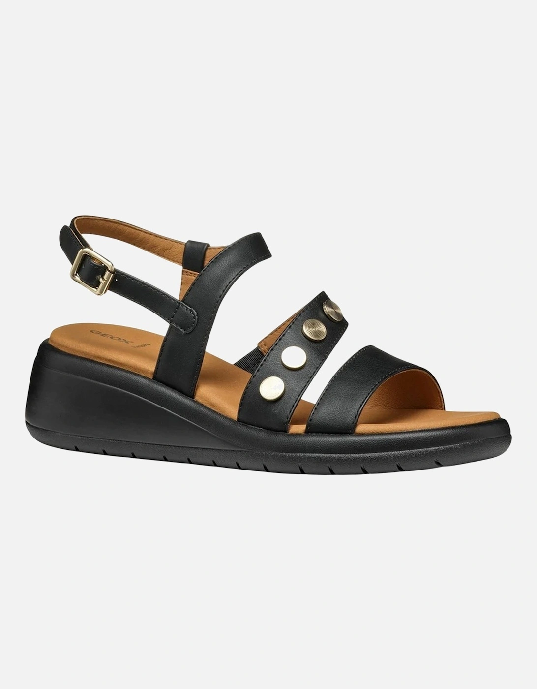 Geox Women's Black / D Meliconia Sandals - : 7 Size 7 Uk