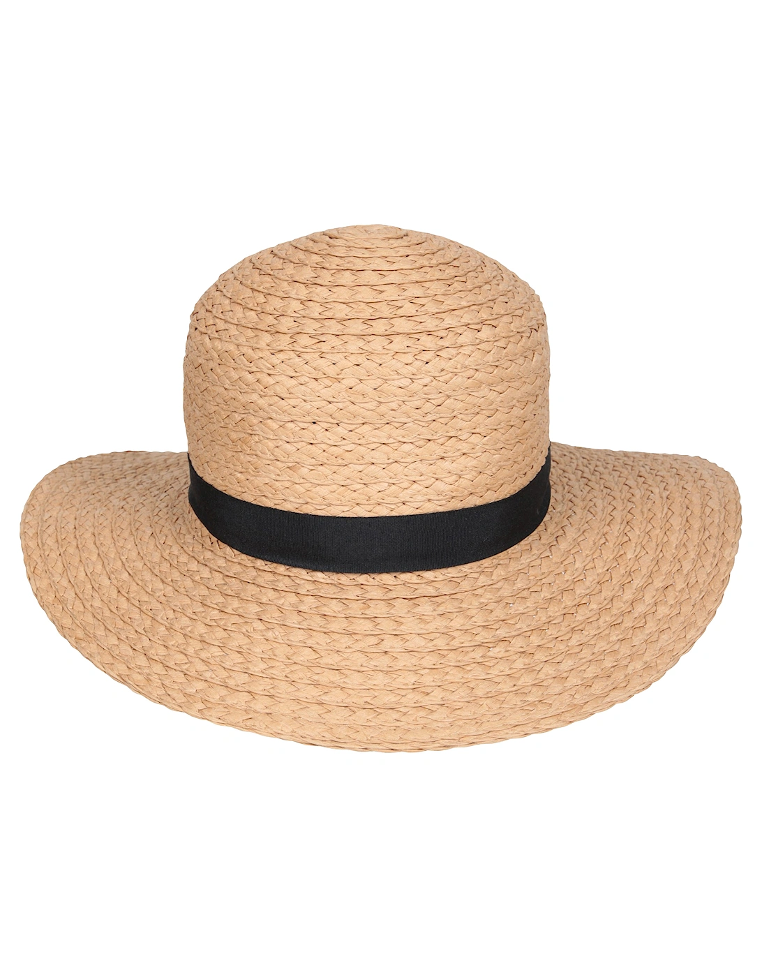 Womens/Ladies Straw Wide Brim Sun Hat, 4 of 3