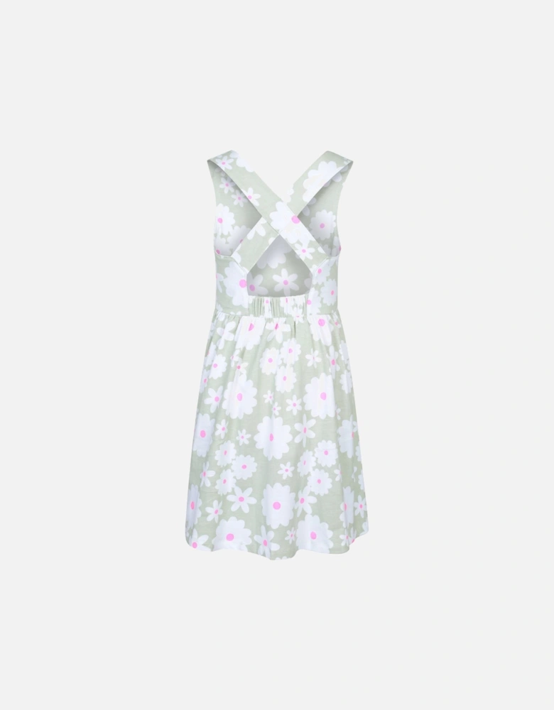 Girls Lana Flowers Cross Back Dress