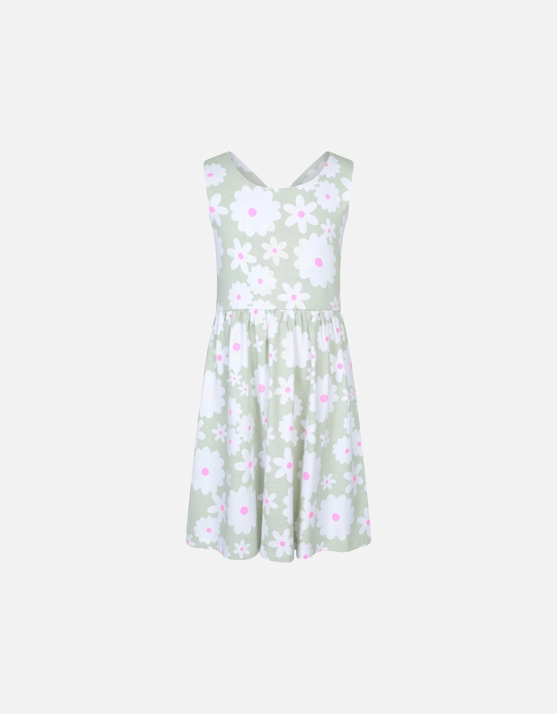 Girls Lana Flowers Cross Back Dress, 4 of 3