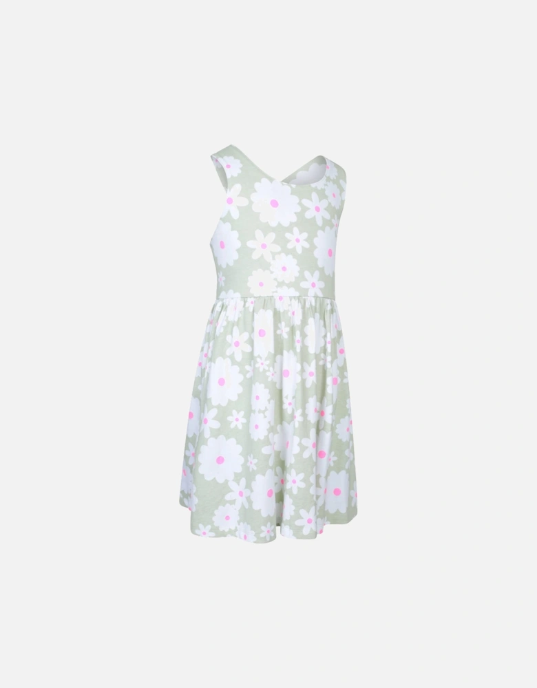 Girls Lana Flowers Cross Back Dress