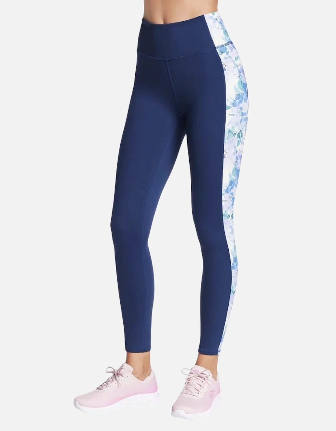 Skechers Womens/Ladies GoWalk Seascape Floral High Waist Leggings, 4 of 3