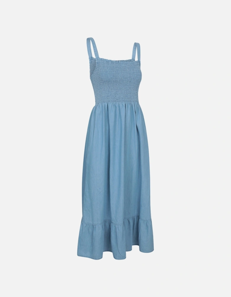 Womens/Ladies Marbella Strappy Shirred Midi Dress