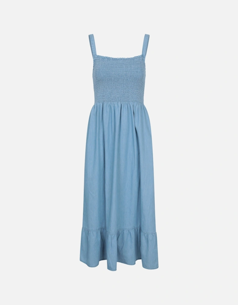 Womens/Ladies Marbella Strappy Shirred Midi Dress