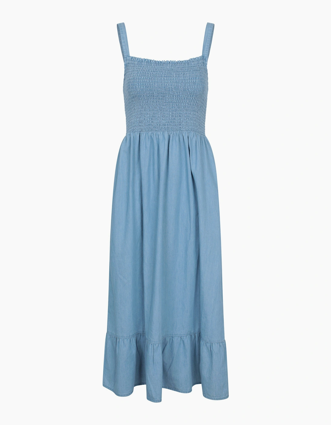 Mountain Warehouse Women's Blue / Marbella Strappy Shirred Midi Dress  14 Size 14 Uk