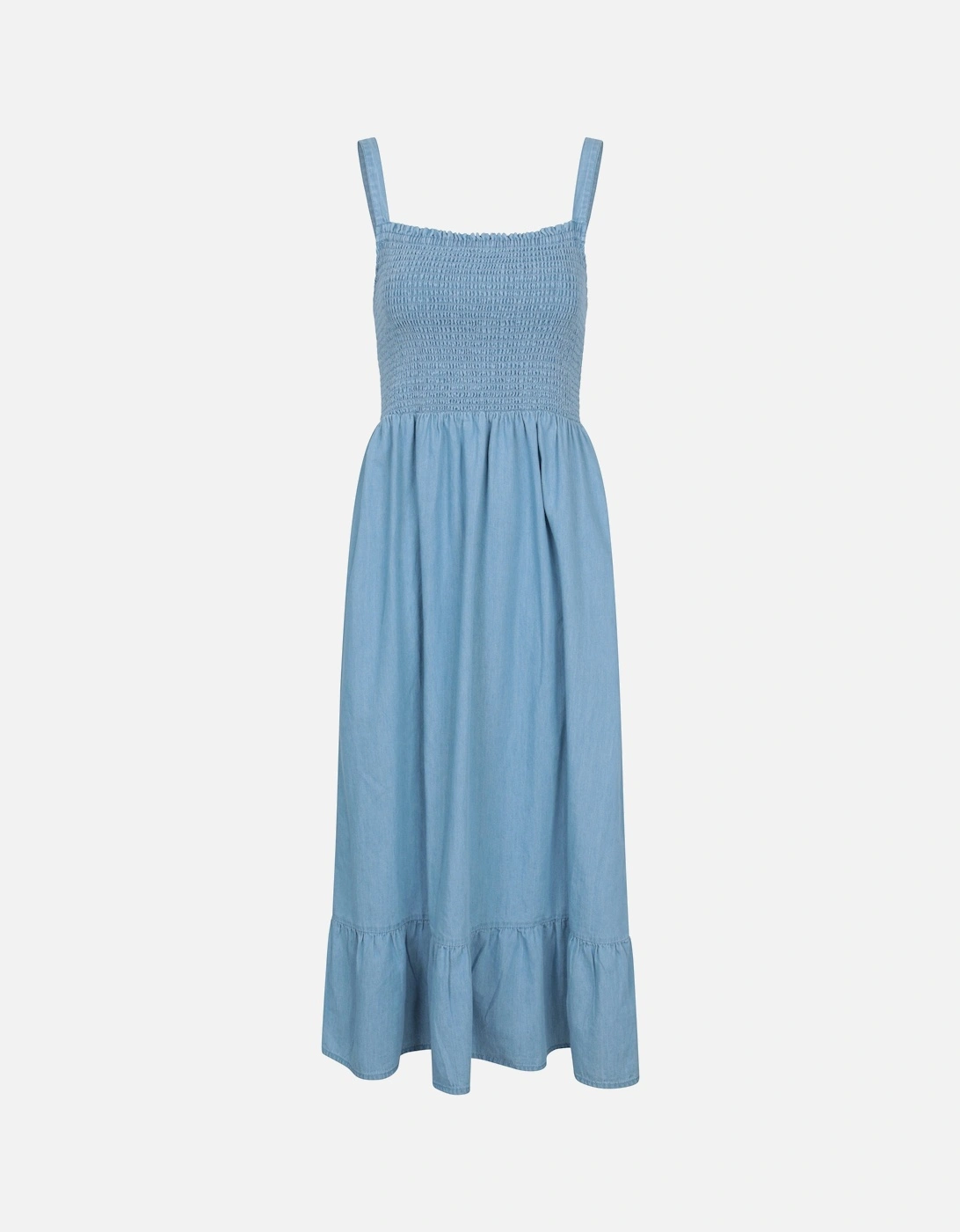 Womens/Ladies Marbella Strappy Shirred Midi Dress, 5 of 4