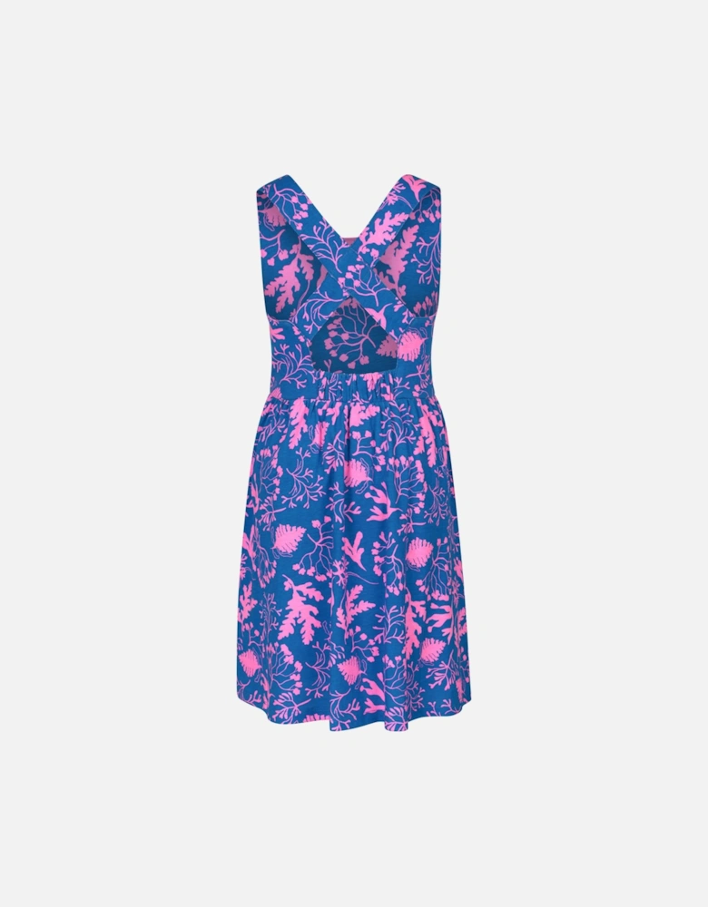 Girls Lana Leaves Cross Back Dress