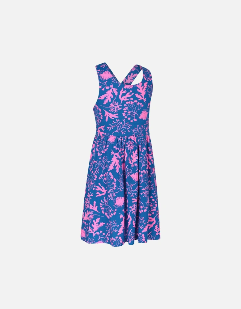 Girls Lana Leaves Cross Back Dress