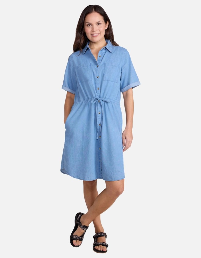 Womens/Ladies Ronda Chambray Midi Dress