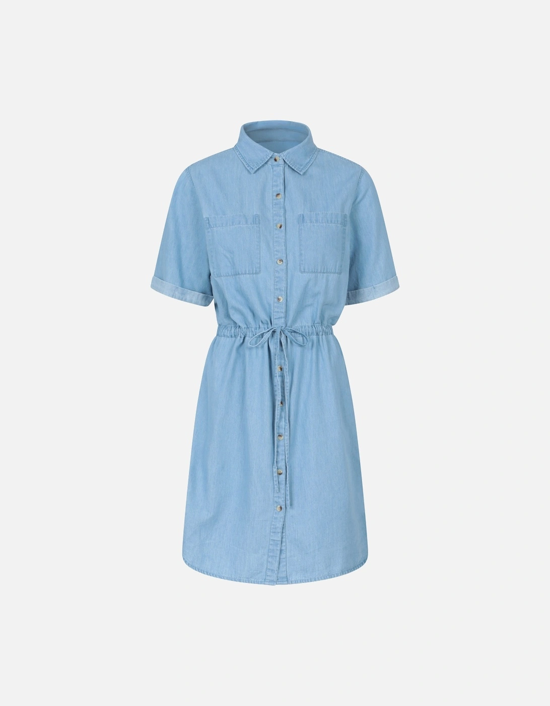Womens/Ladies Ronda Chambray Midi Dress, 5 of 4