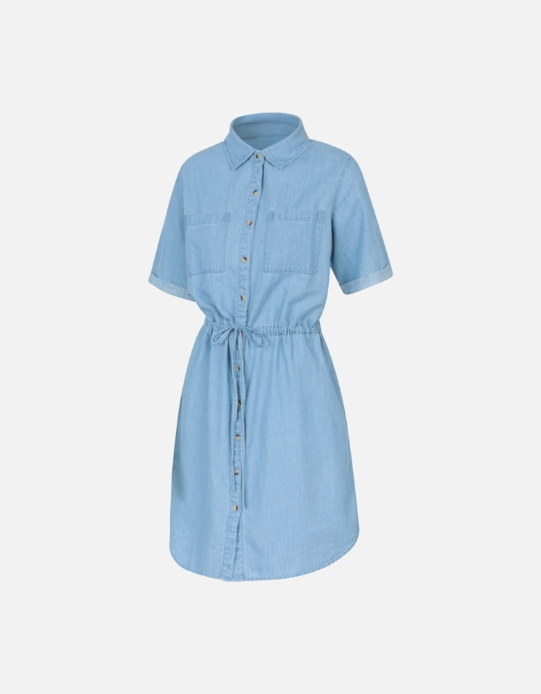 Womens/Ladies Ronda Chambray Midi Dress
