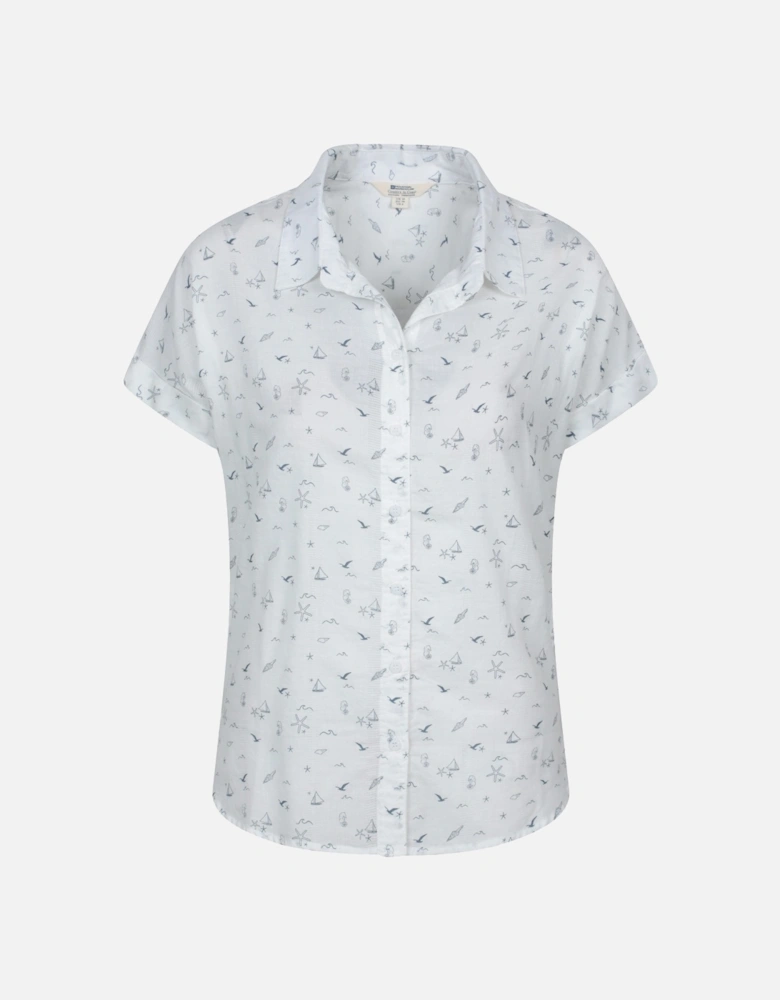 Womens/Ladies Palm Printed Relaxed Fit Shirt