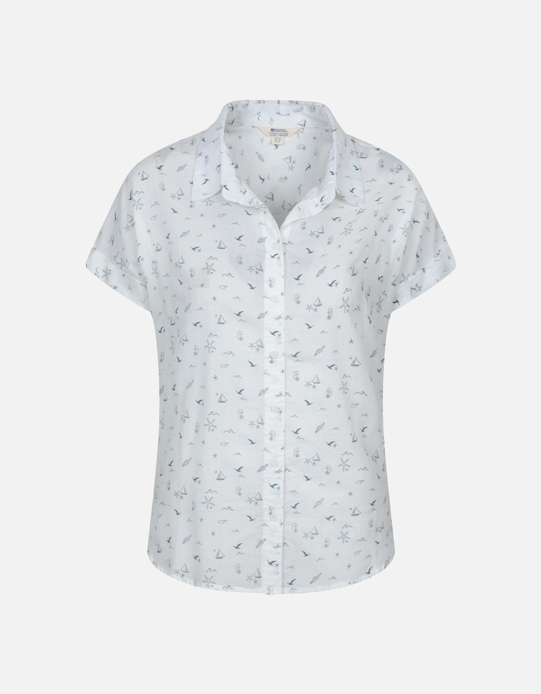 Womens/Ladies Palm Printed Relaxed Fit Shirt, 5 of 4