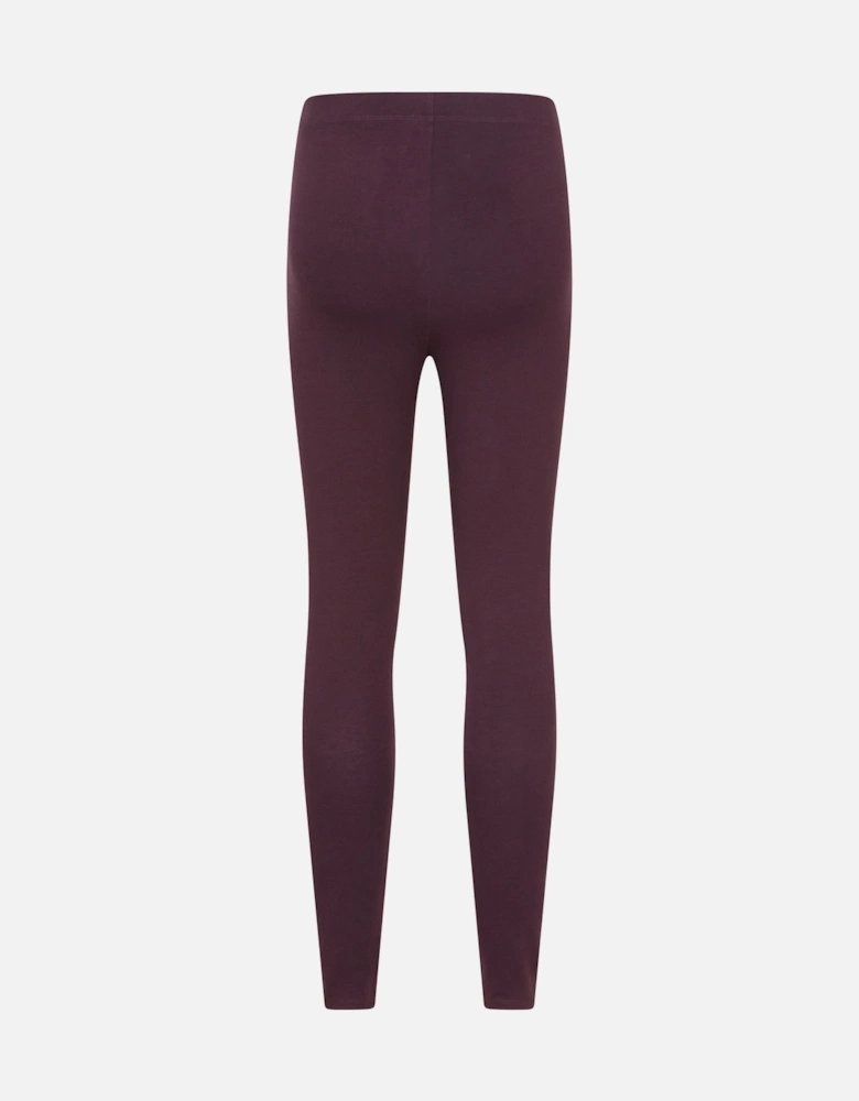 Womens/Ladies Cotton Blend Midweight Leggings (Pack of 2)