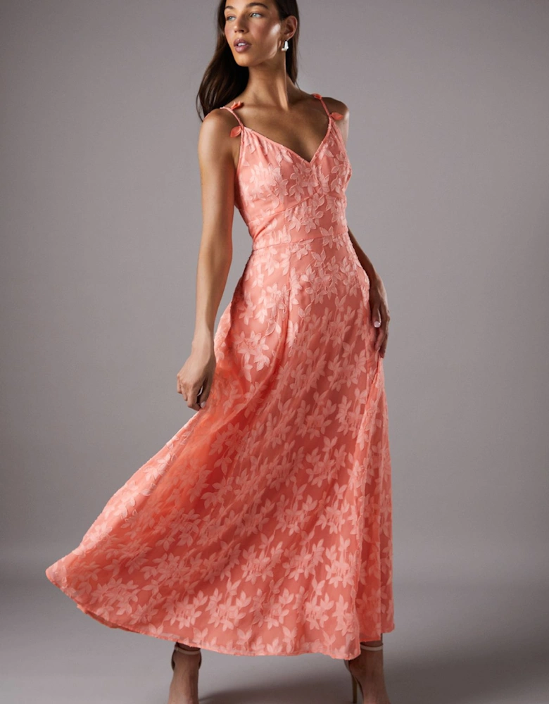 Petal Shoulder Maxi Dress