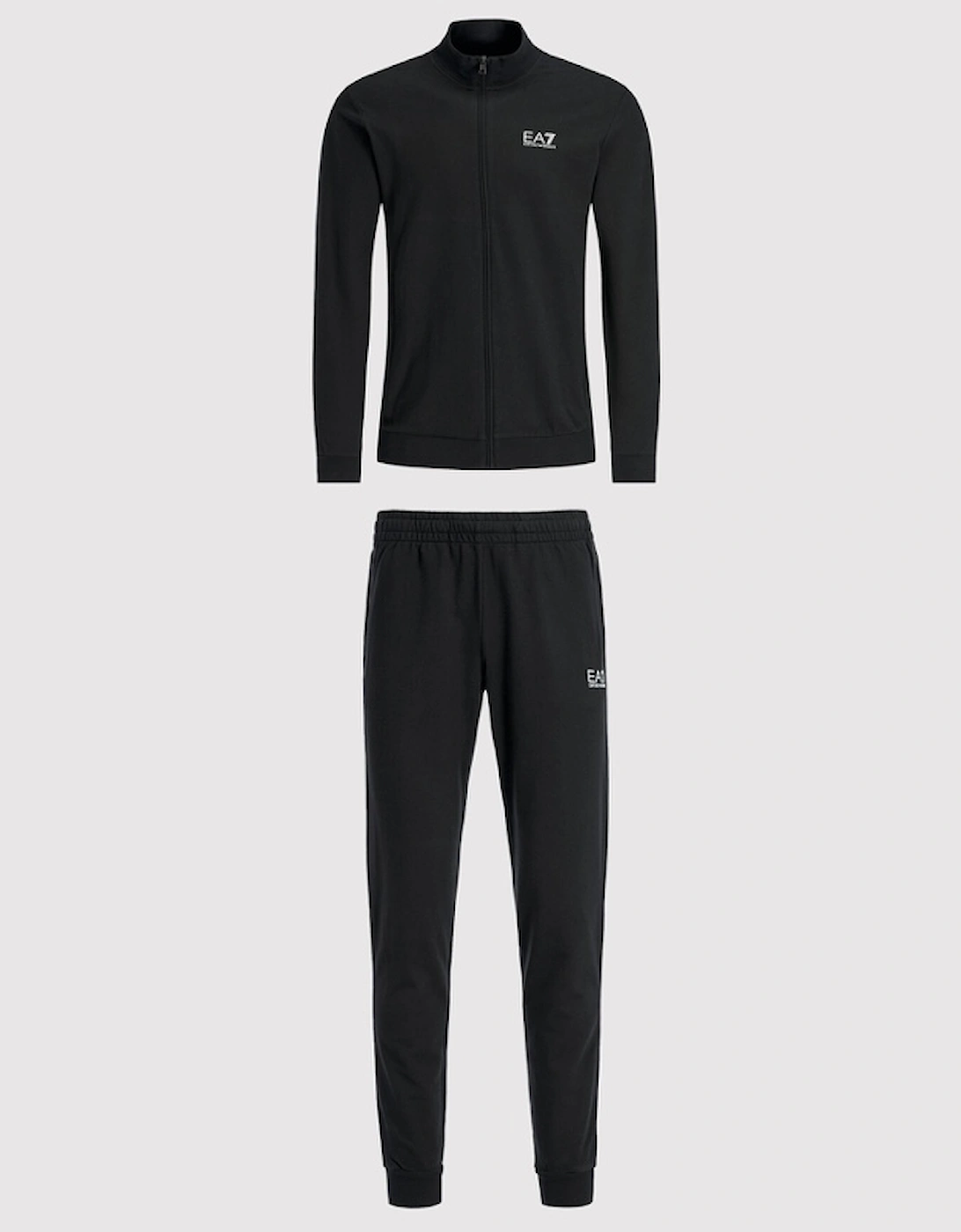 Ea7 Men's Black/White Core Logo Tracksuit - / - Size: 44/Regular