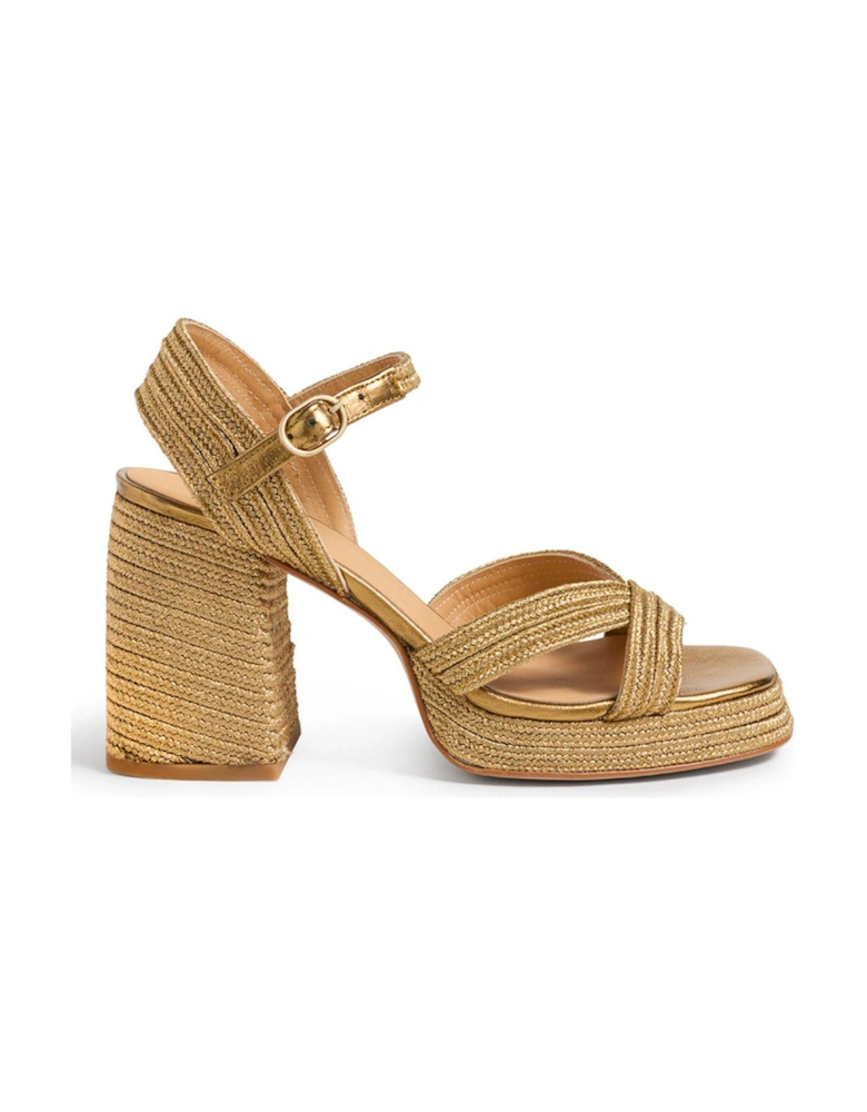 Valle Braided Chunky Platform Sandal - Gold