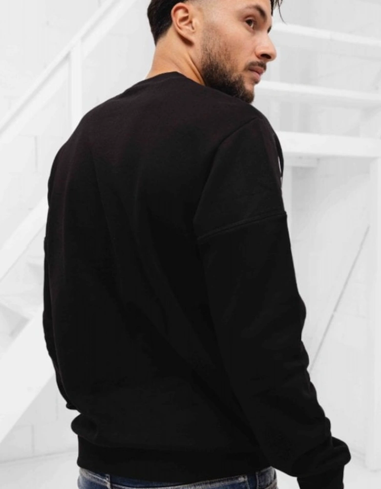 Tape Sleeve Sweatshirt - Black