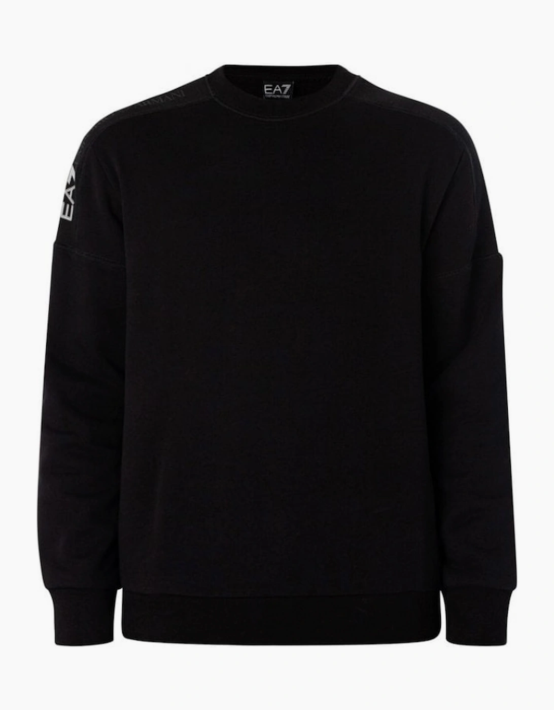 EA7 Men's Tape Sleeve Sweatshirt - Black - Size: EXTRA large