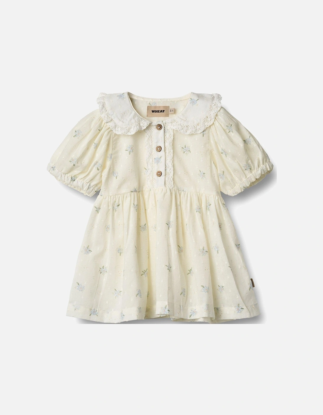 Baby Girls Adele Short Sleeve Dress - Cream, 2 of 1