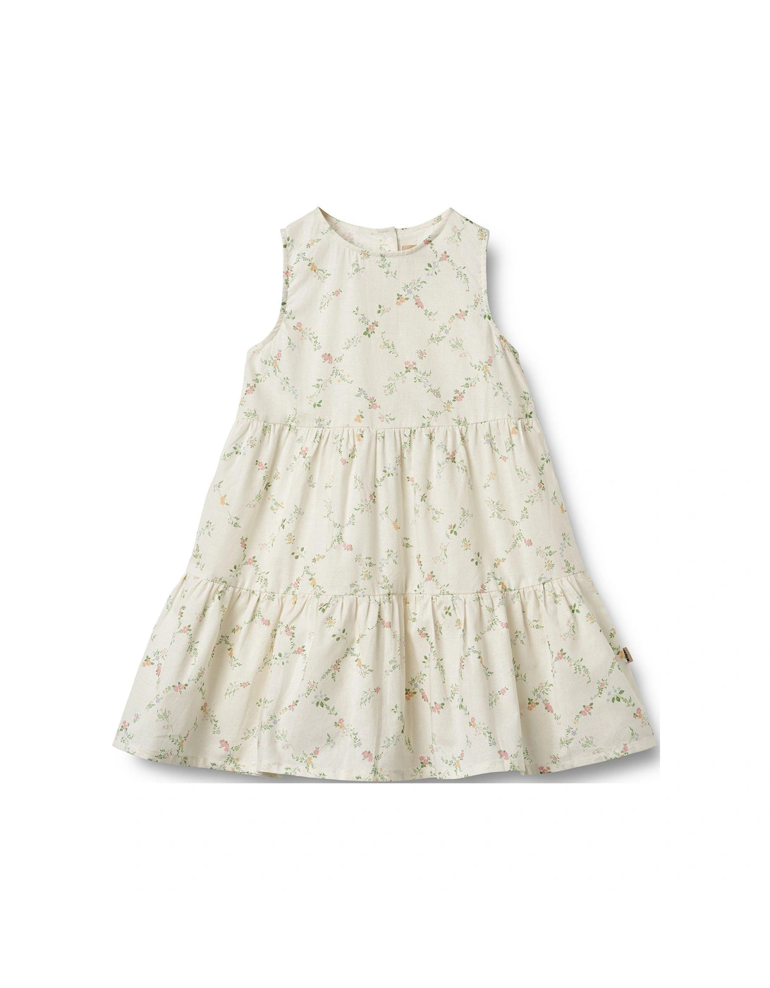 Girls Luise Sleeveless Floral Dress - Cream, 4 of 3