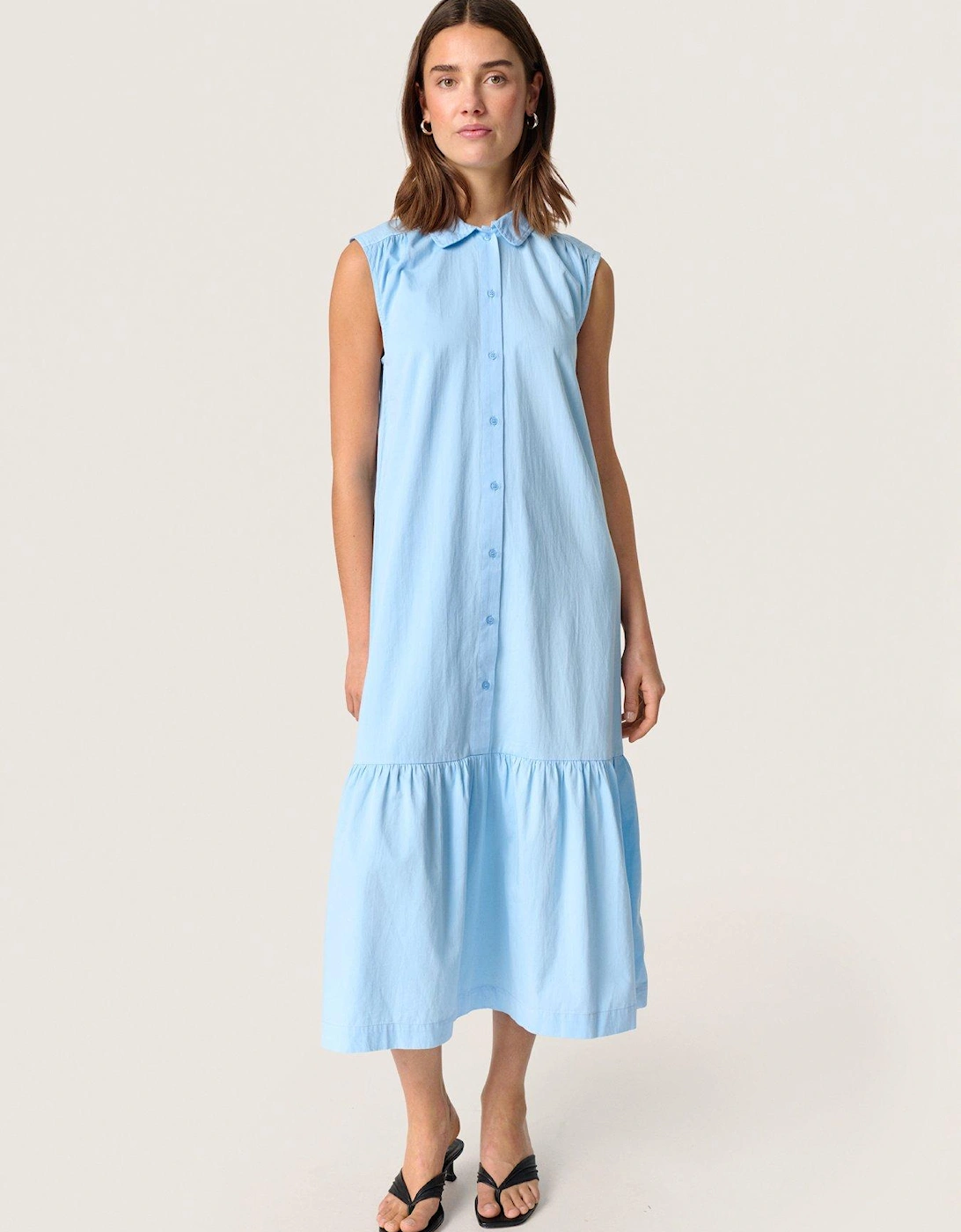 Bamone Shirt Collared Midi Dress - Blue, 2 of 1