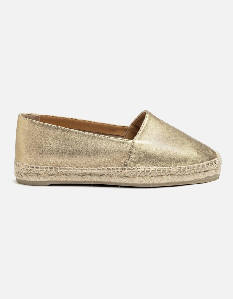 Kenda Flat Metallic Espadrille - Gold