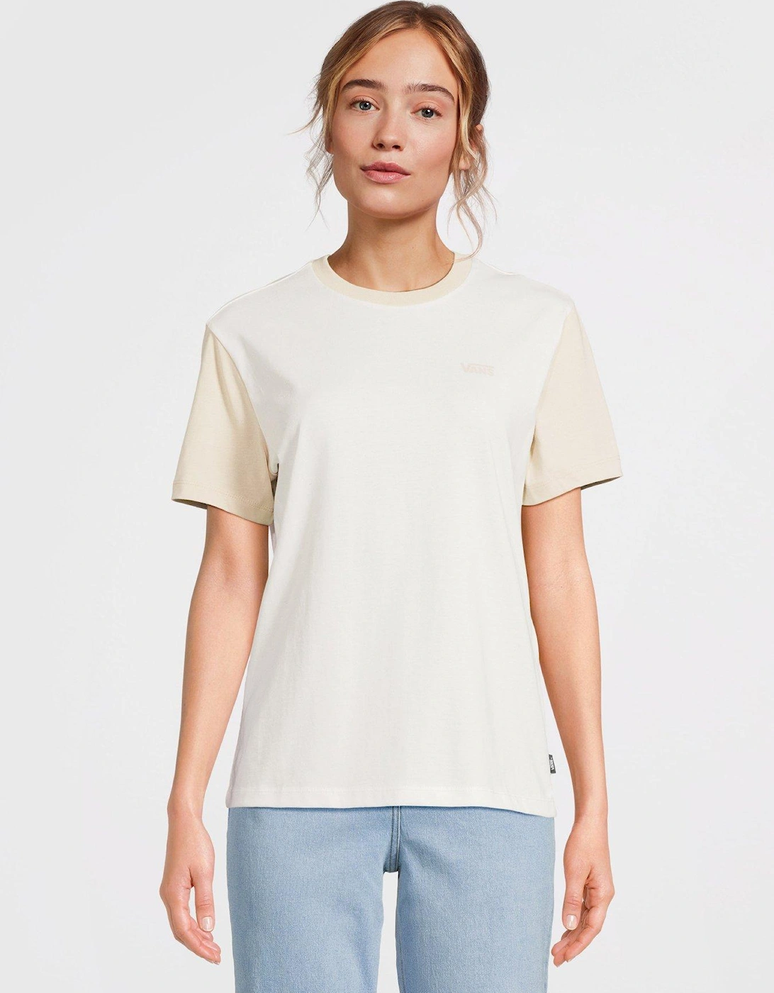 Women's Colorblock Bff Tee - Cream, 2 of 1