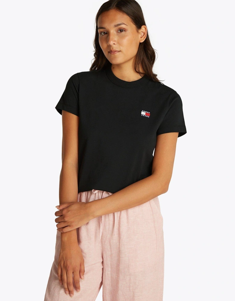 Badge Logo Relaxed T-Shirt - Black