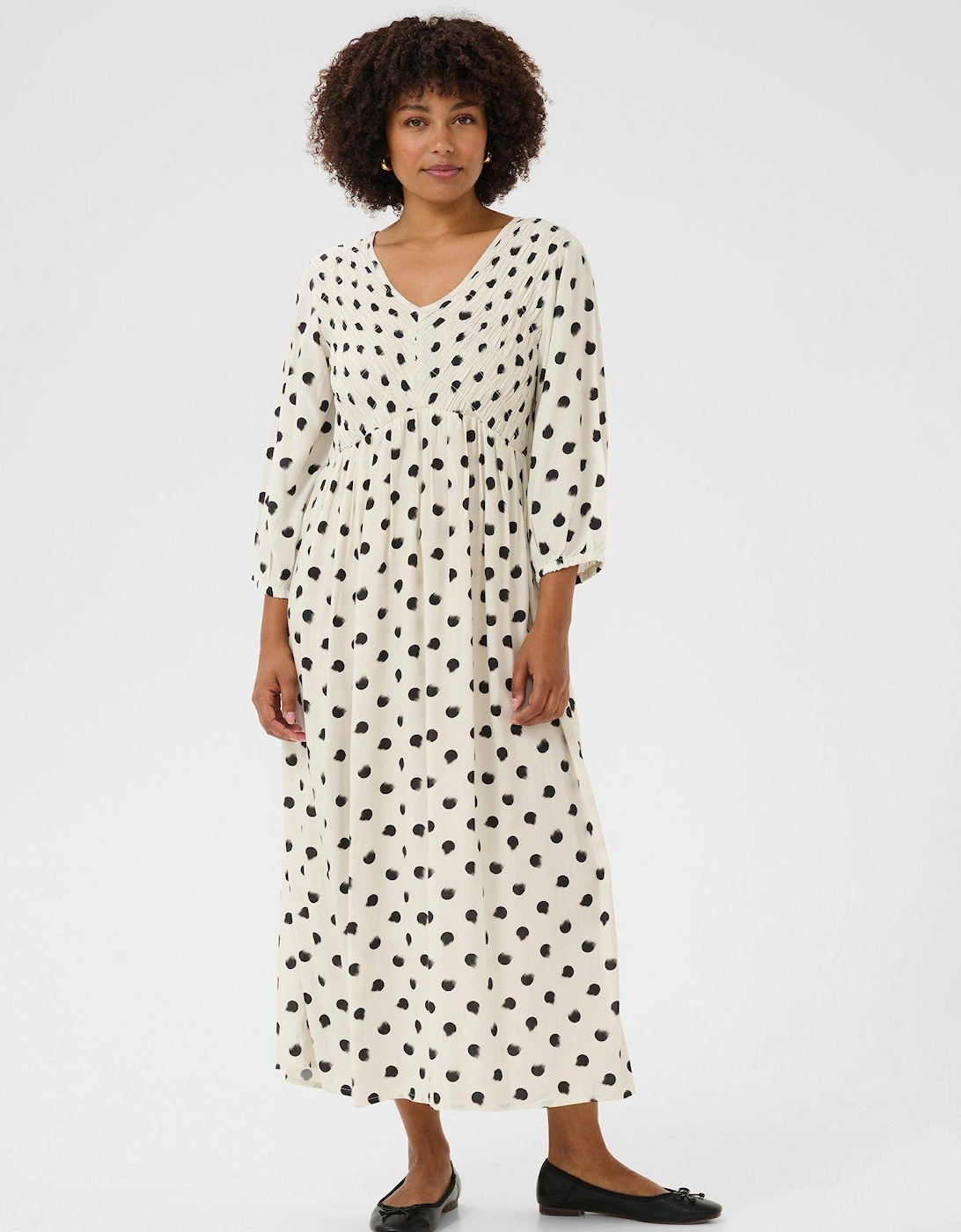 Tiah Smock Maxi Dress - Black, 2 of 1