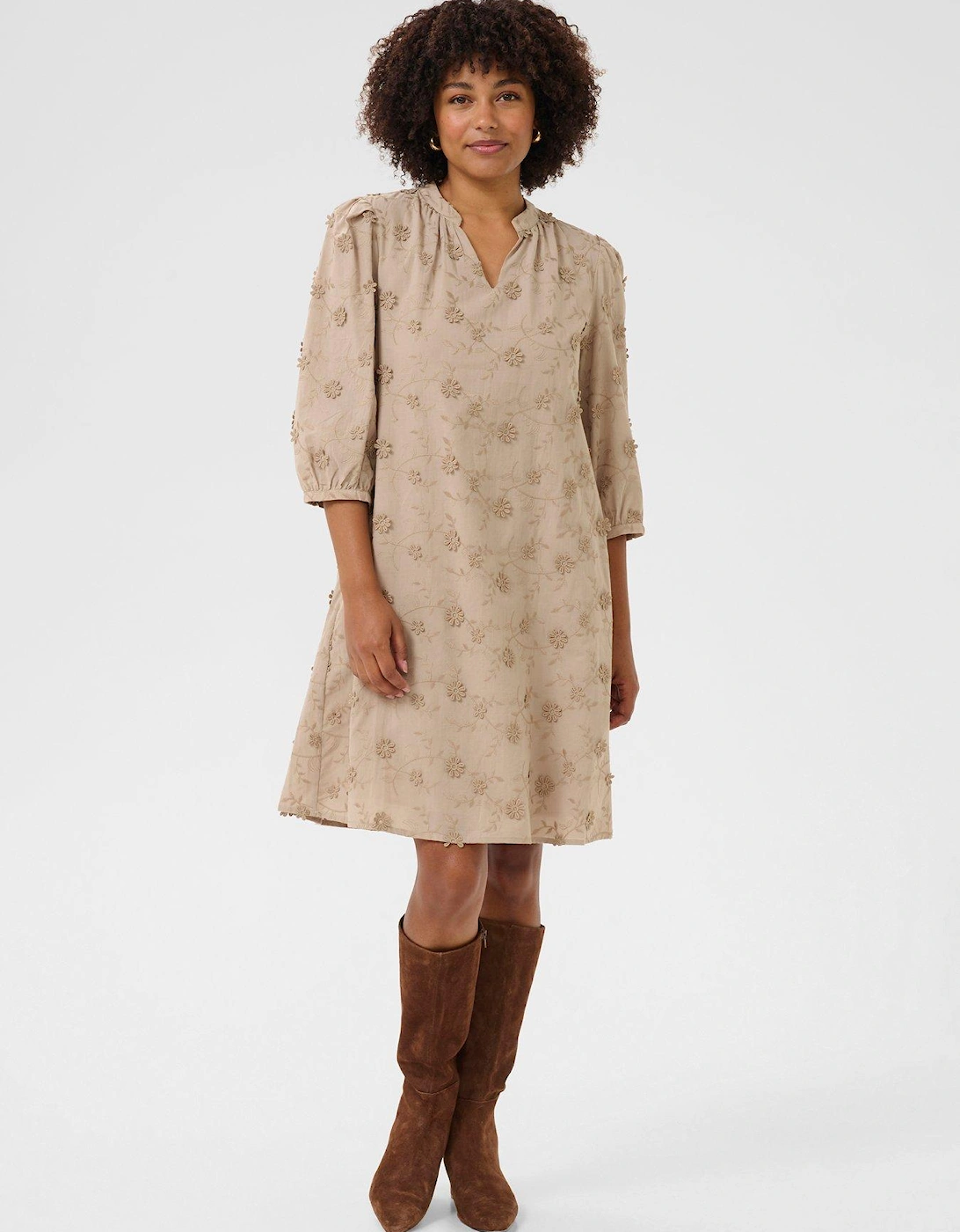 Olivia Mini Dress - Brown, 2 of 1