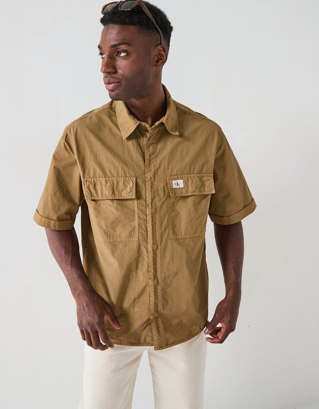 Garment Dye Short Sleeve Shirt - Beige, 2 of 1