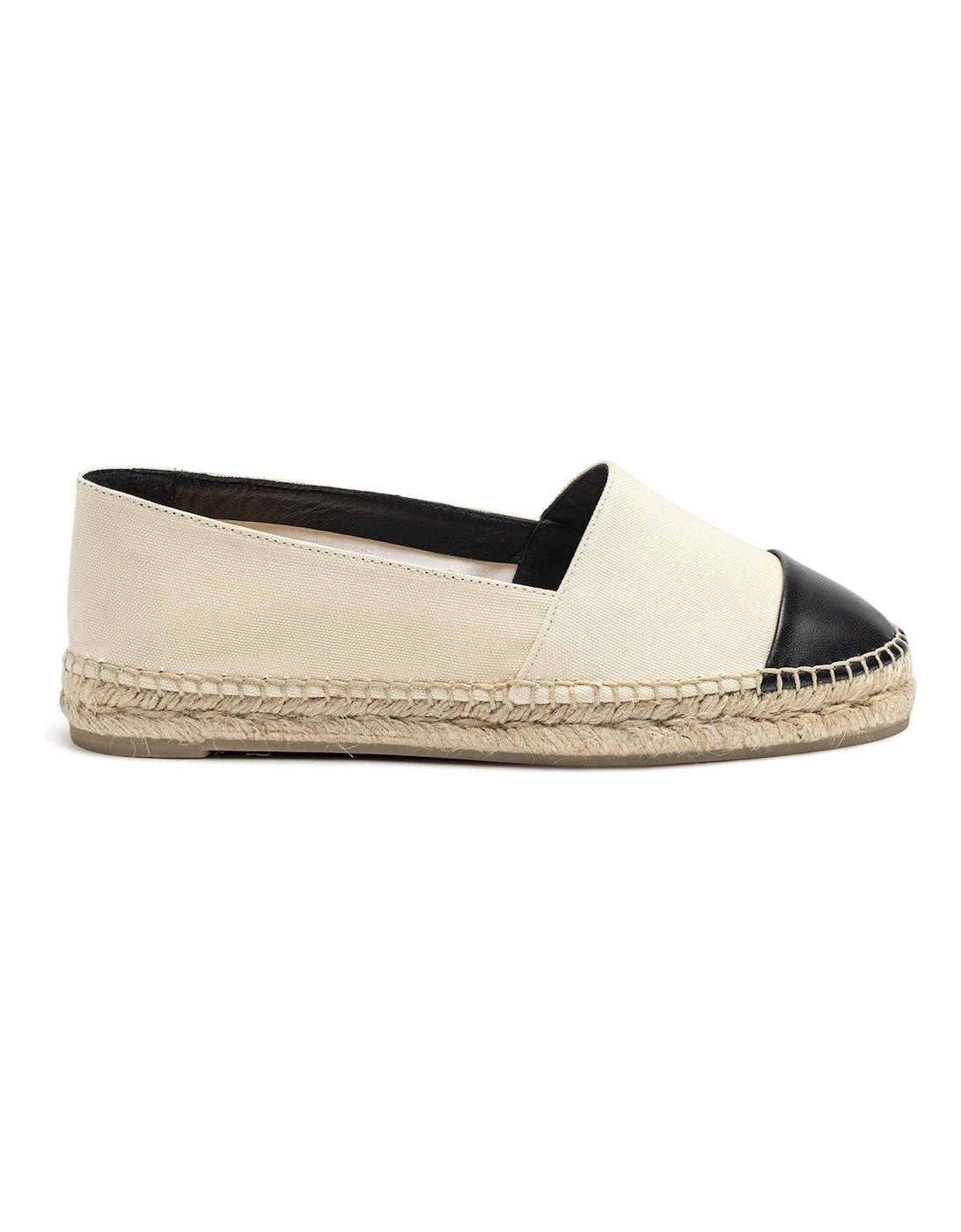 Katty Toe Contrast Flat Espadrille - White, 2 of 1