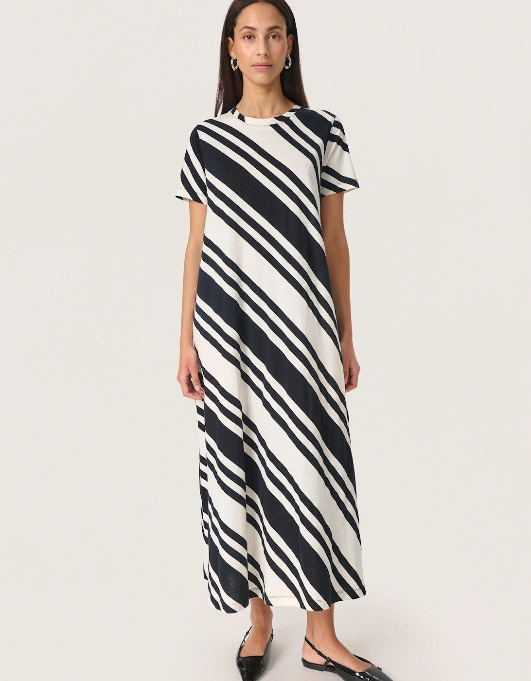 Aeve Short Sleeve Midi Dress - White, 2 of 1