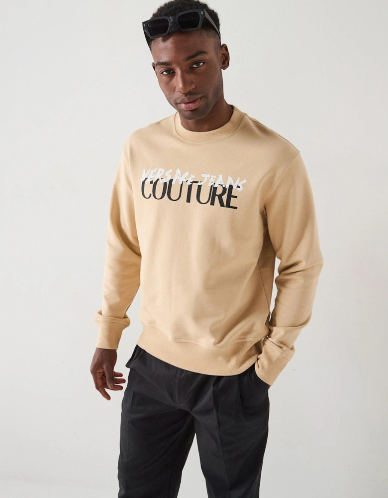 Institutional Logo Sweat Shirt - Beige