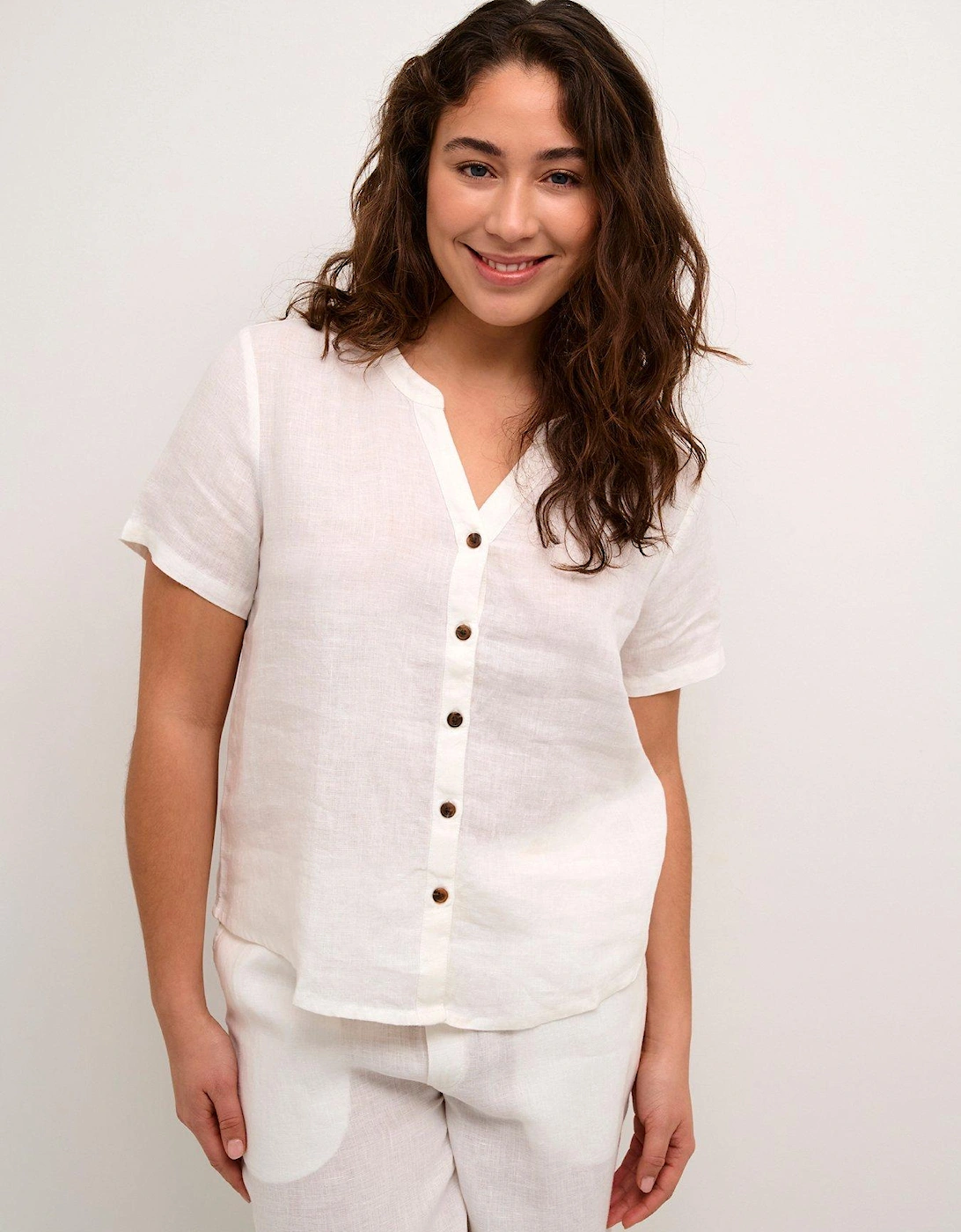 Bellis Linen Shirt - White, 2 of 1