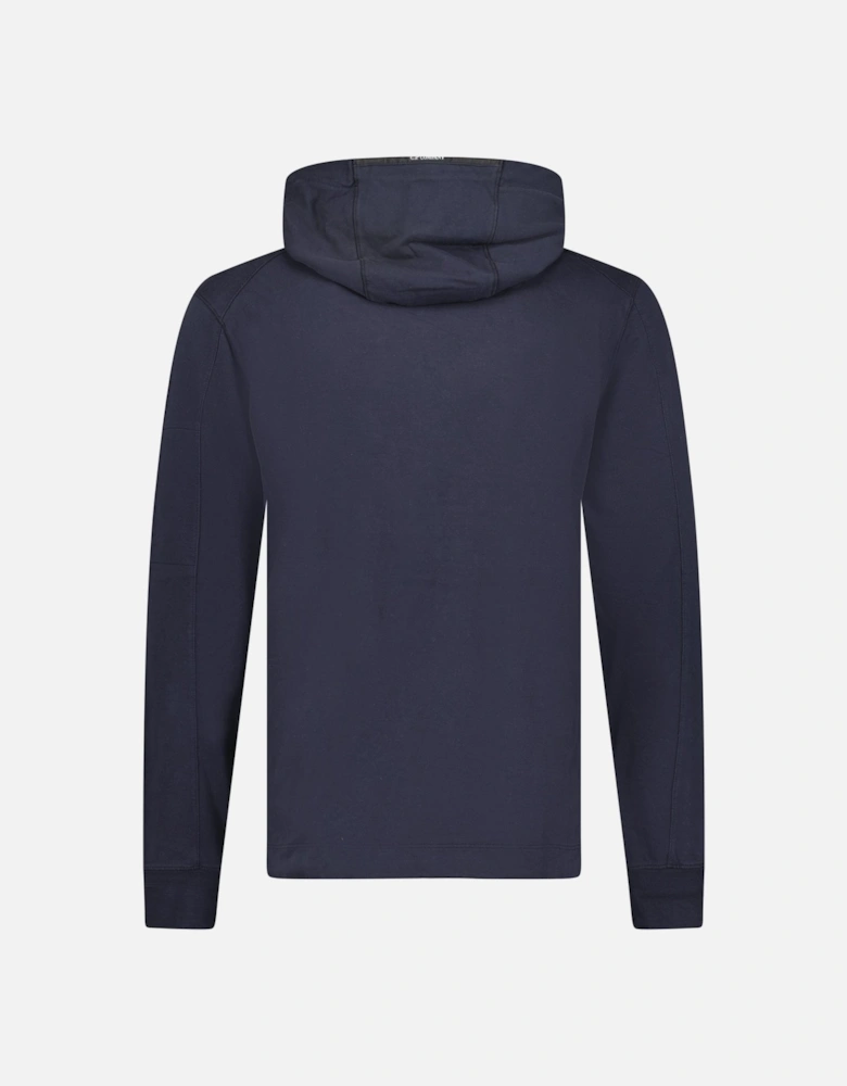 Hooded Lens Light Fleece Sweatshirt Midnight Blue