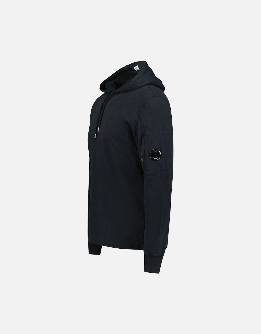 Hooded Lens Light Fleece Sweatshirt Black