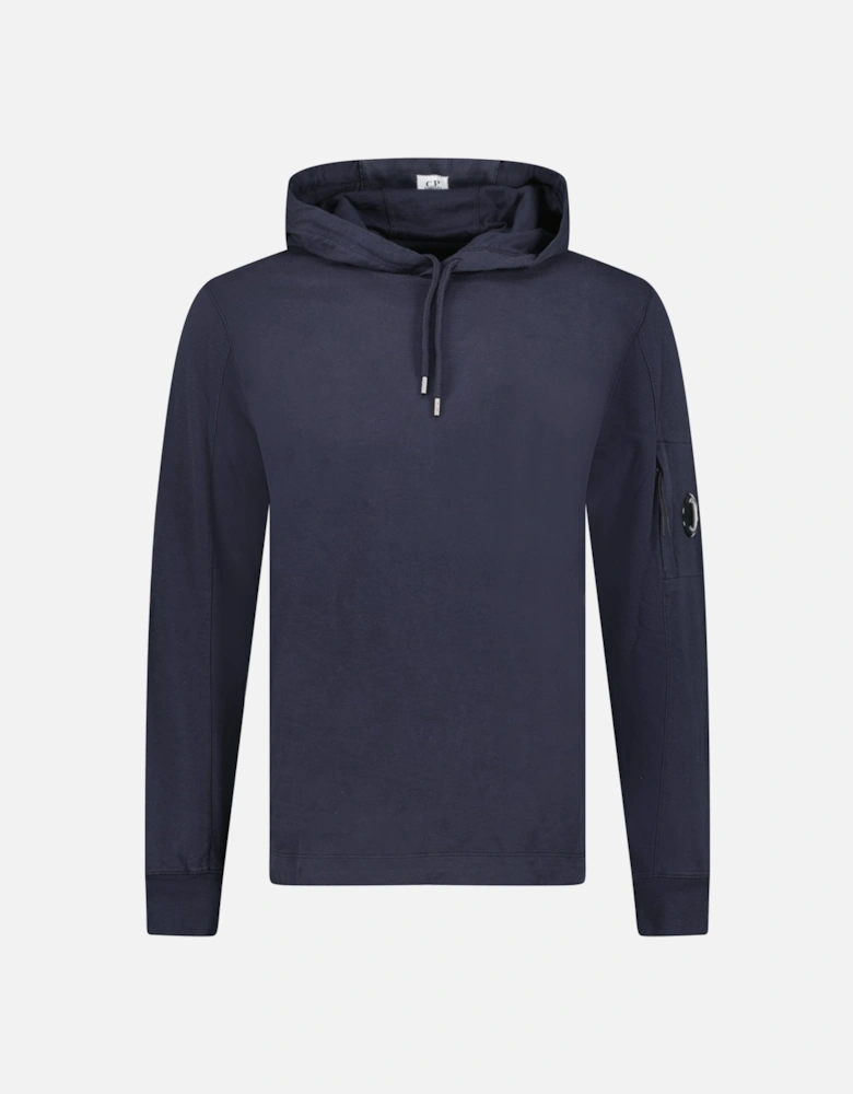 Hooded Lens Light Fleece Sweatshirt Midnight Blue