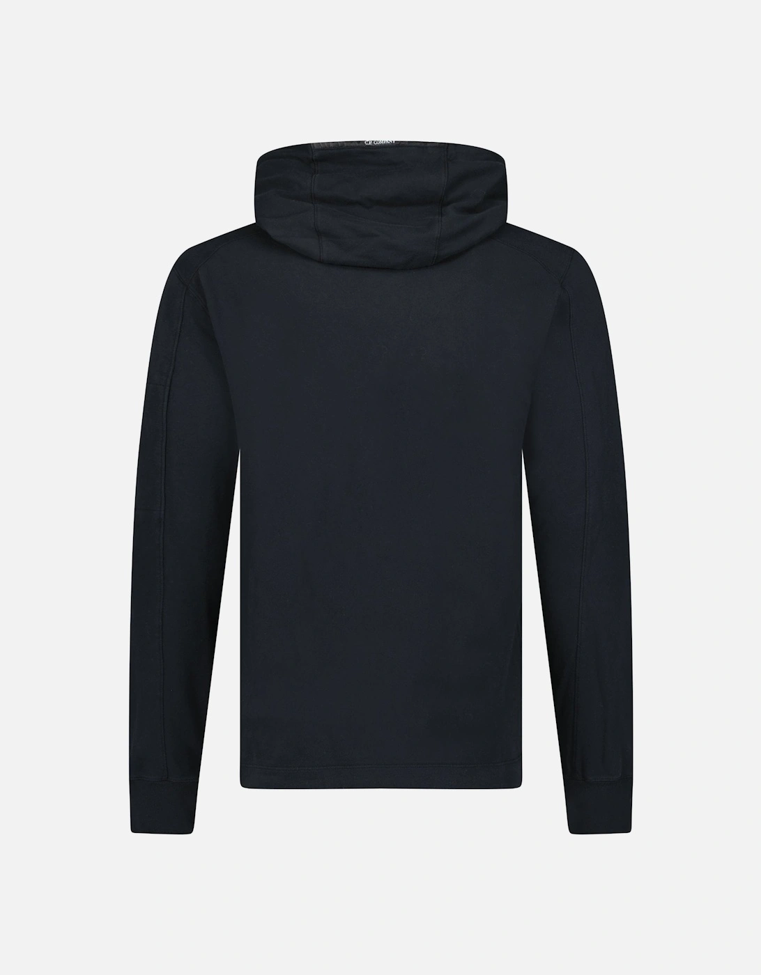 Hooded Lens Light Fleece Sweatshirt Black