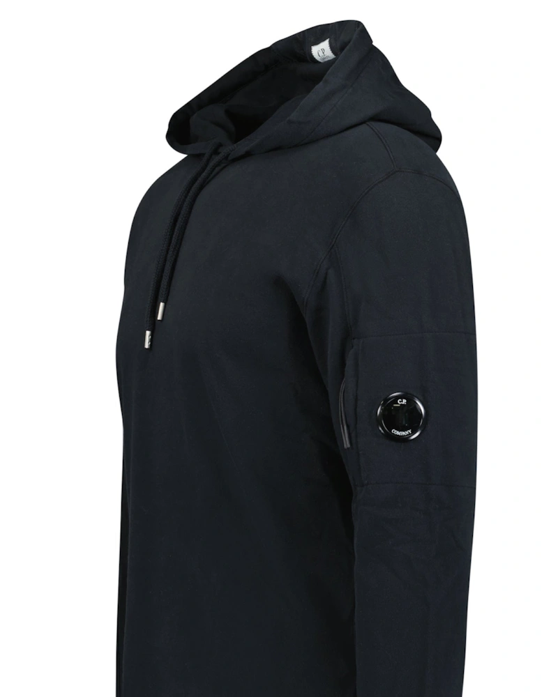 Hooded Lens Light Fleece Sweatshirt Black