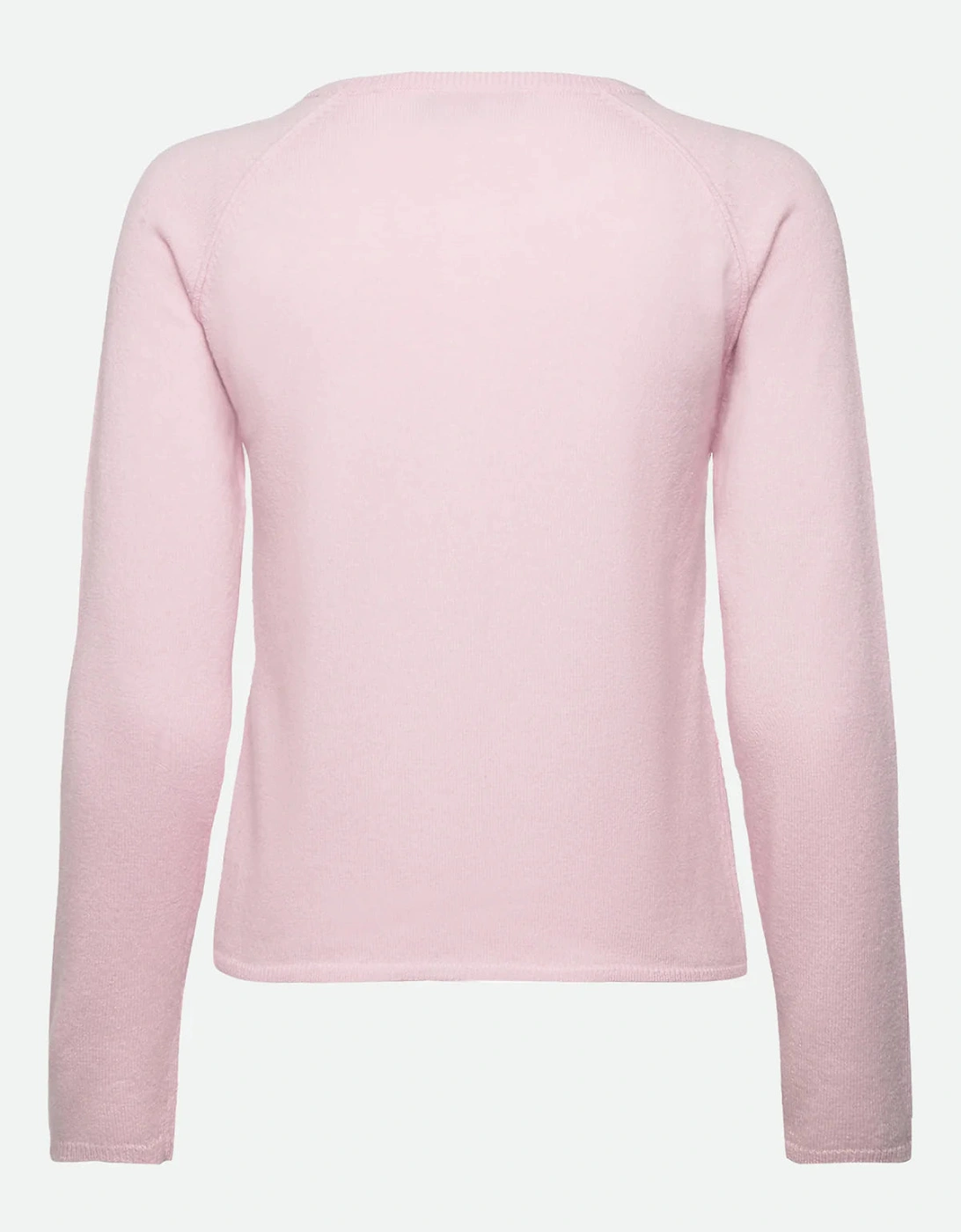 Laica long sleeve O neck raglan cardigan in peek a boo pink
