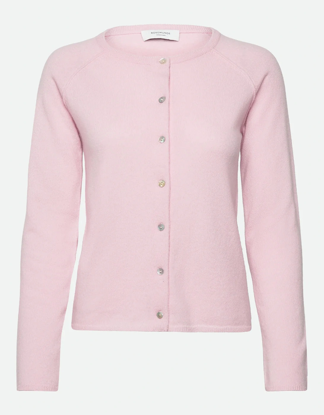 Laica long sleeve O neck raglan cardigan in peek a boo pink, 4 of 3