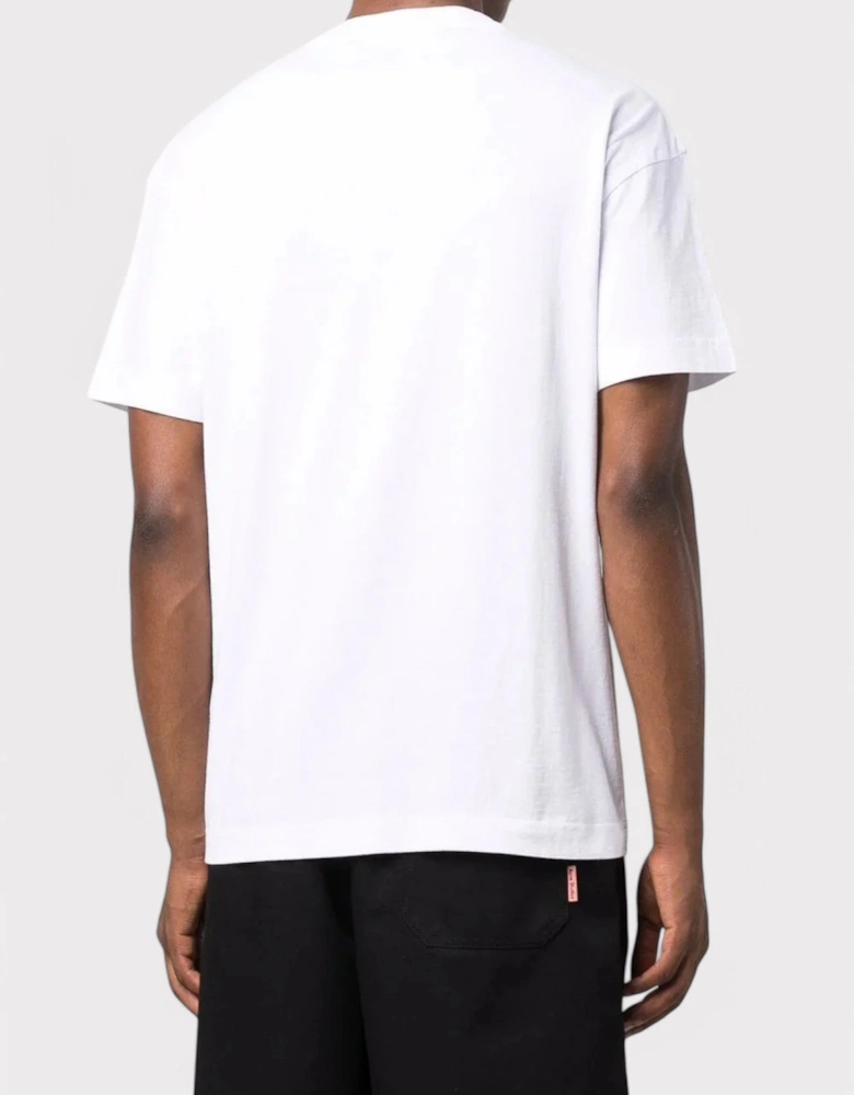Miami Heart Sprayed T Shirt White