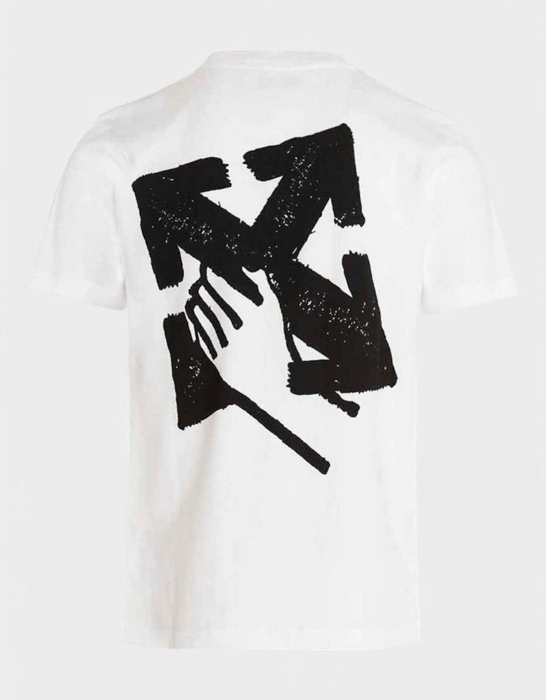 Hand Arrow Slim T-Shirt 'White/Black'