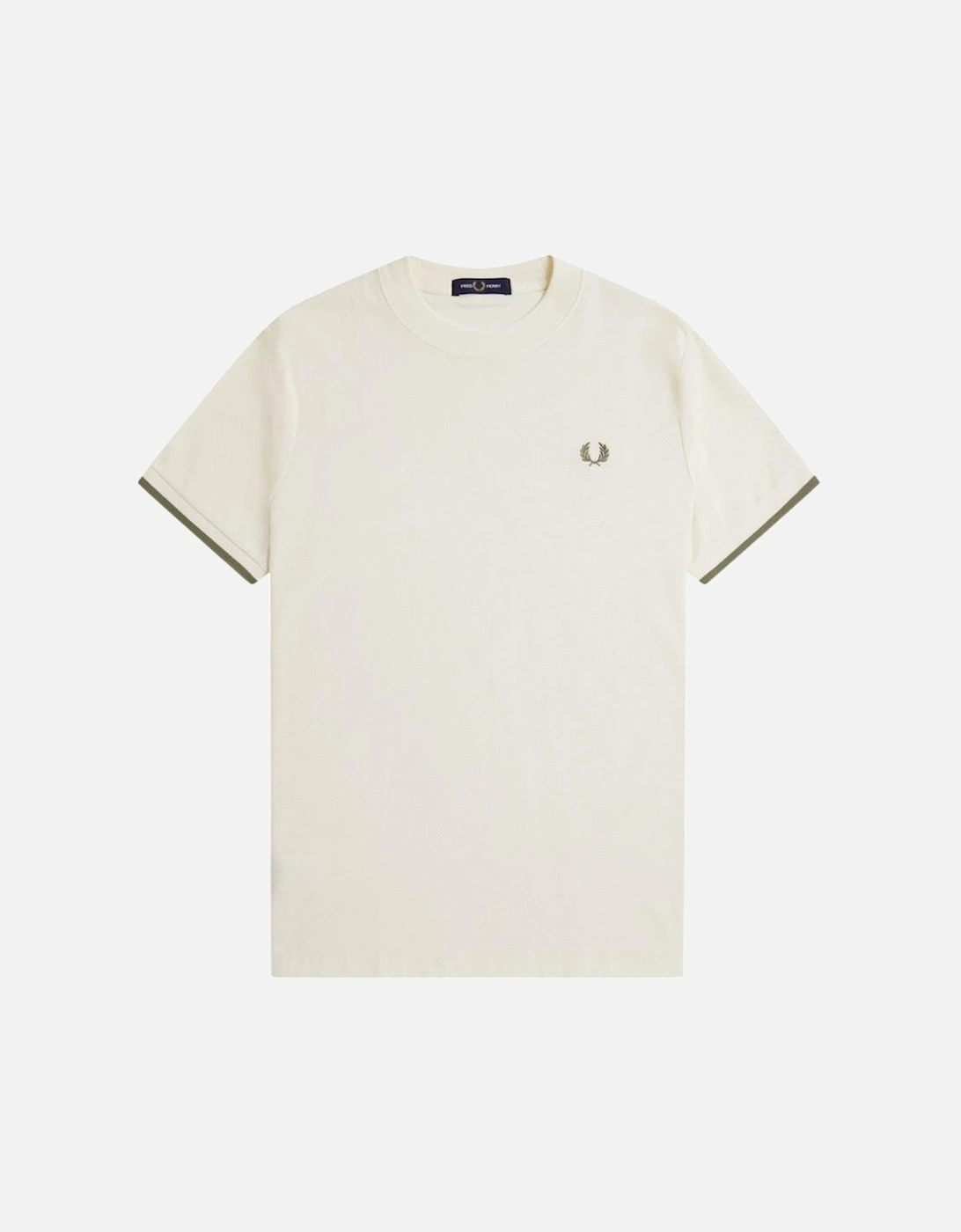 Tipped Cuff Pique T-Shirt - Light Ecru, 5 of 4