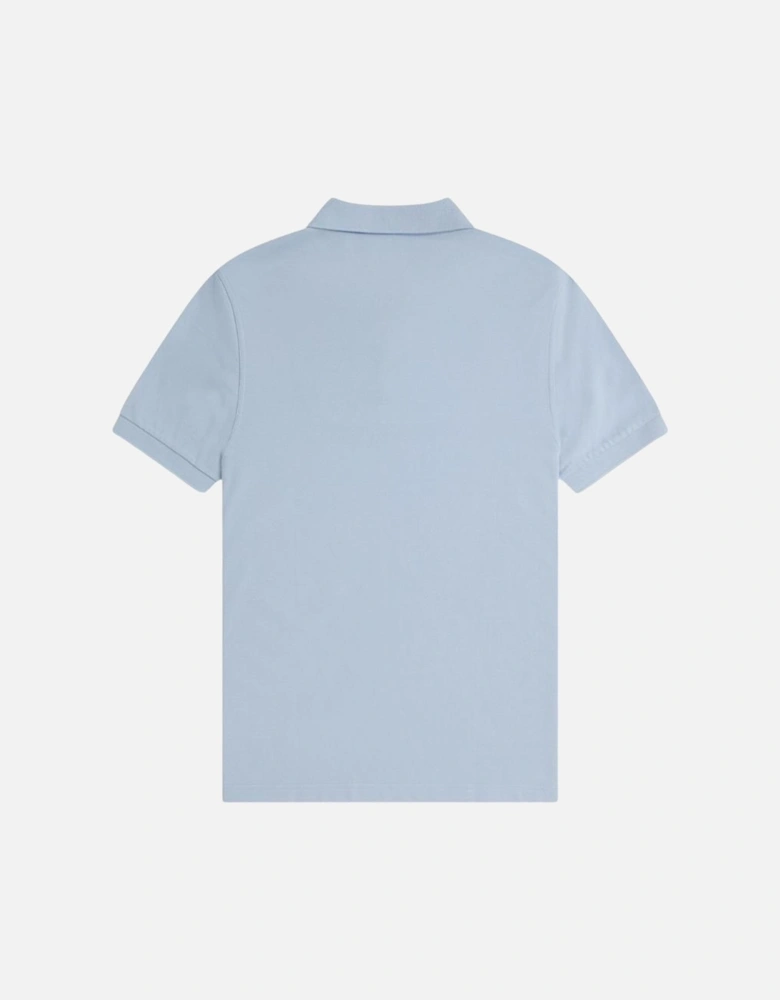 Plain Polo Shirt - Light Smoke/Navy